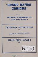 Gallmeyer-Grand Rapid-Grand Rapids Gall/Livingston 25 thru 65-A Grinder, 121 page, Manual-25-35-36-38-38A-45-45A-45B-55A-55B-65-65-A-65A-No. 25-01